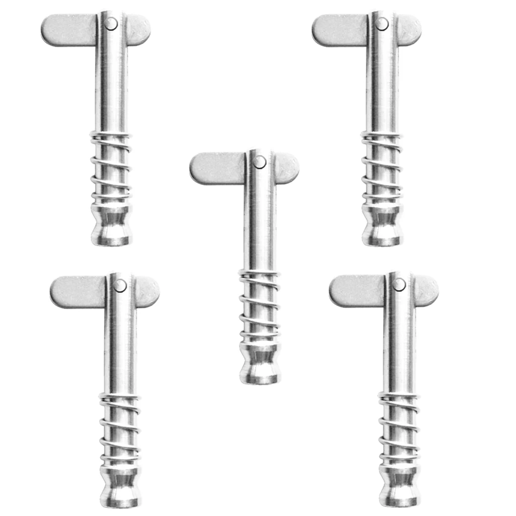 Set Of 5x Quick Release Pins In Stainless Steel For Boat, Bimini Top - Length 43mm
Set Of 5x Quick Release Pins In Stainless Steel For Boat, Bimini Top - Length 43mm