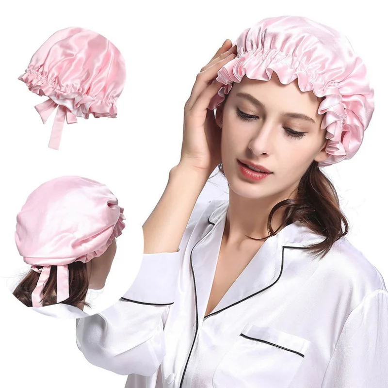 YUNFREESILK Silk Lined Sleep Cap for Women Hair Care Double Layered Adjustable Ribbons Luxury Natural Night Bonnet Cap Smooth
YUNFREESILK Silk Lined Sleep Cap for Women Hair Care Double Layered Adjustable Ribbons Luxury Natural Night Bonnet Cap Smooth