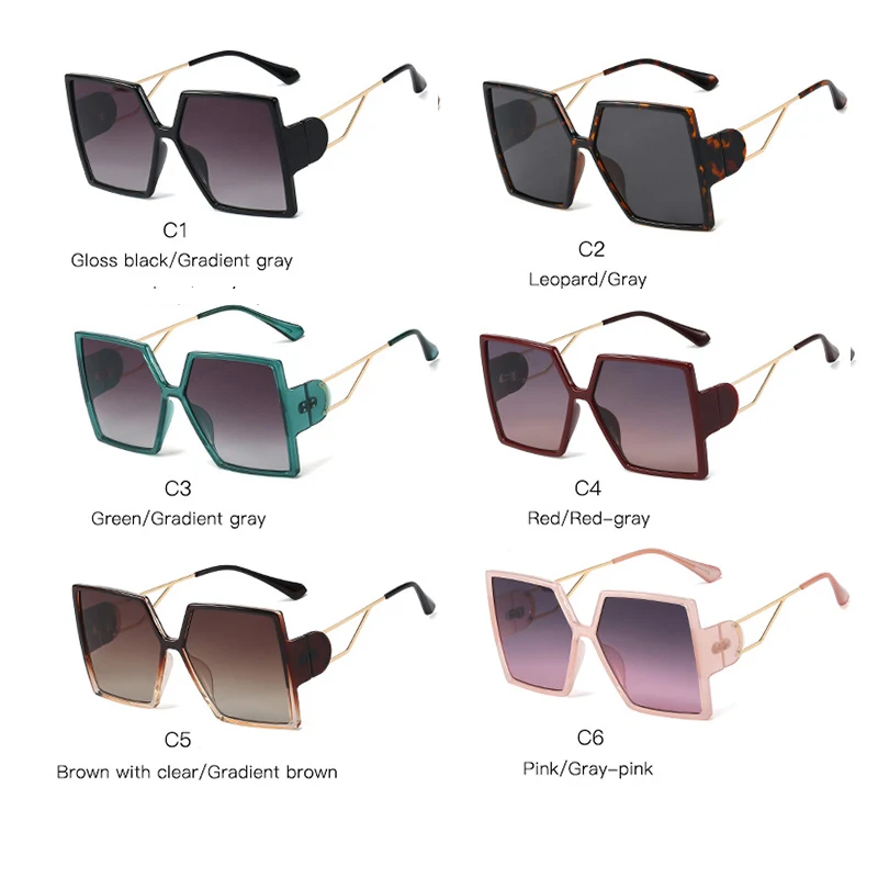 HBK Unisex Square Sunglasses Big Frame Women Men Vintage Oversized Brand Designer New Fashion Trendy Sun Glasses UV400 Driving
HBK Unisex Square Sunglasses Big Frame Women Men Vintage Oversized Brand Designer New Fashion Trendy Sun Glasses UV400 Driving