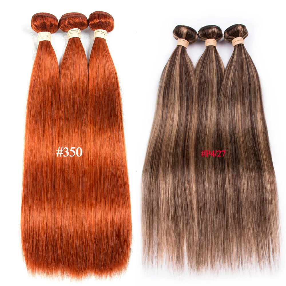 Highlight Bundles Straight Brazilian Human Hair Bundles Ombre Brown Pre Colored #350 Orange P4/27 613 blonde Remy Human Hair
Highlight Bundles Straight Brazilian Human Hair Bundles Ombre Brown Pre Colored #350 Orange P4/27 613 blonde Remy Human Hair