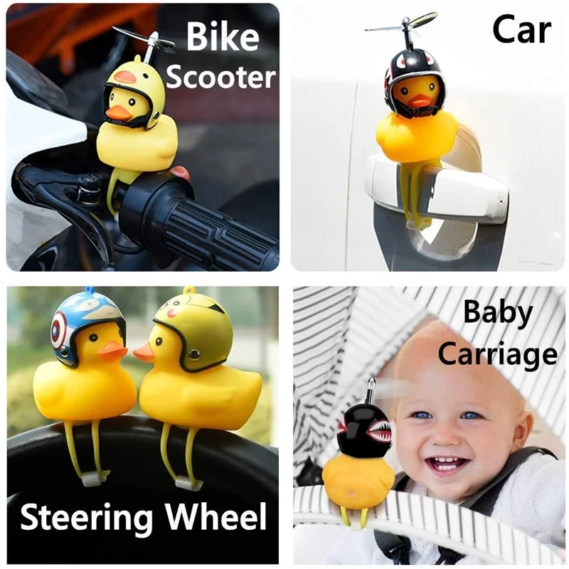 2 pieces of bicycle bell duck light squeeze horn with LED rubber accessories | Спорт и развлечения