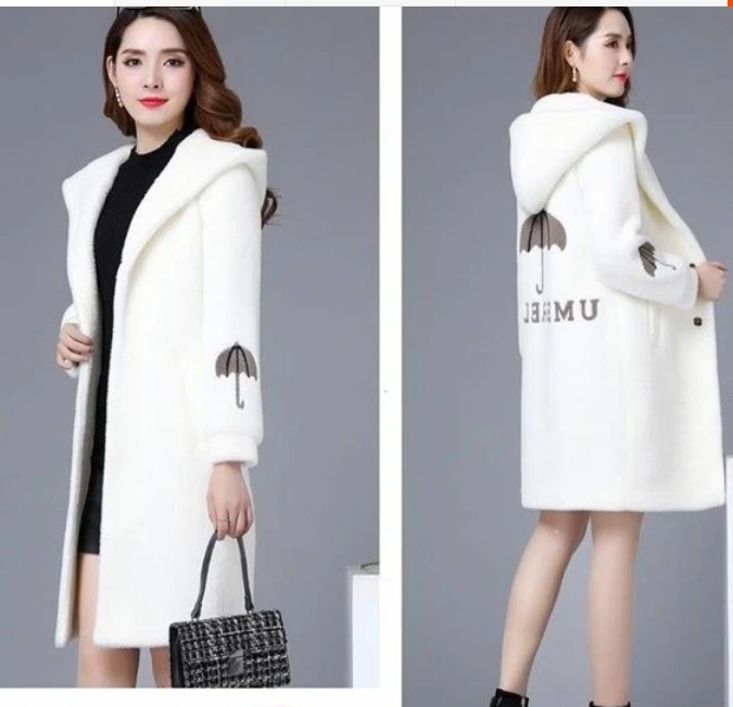 

Шерстяной Тренч для женщин плотное пальто с капюшоном Женская ветровка бархатное пальто женский длинный кардиган ветровки пальто