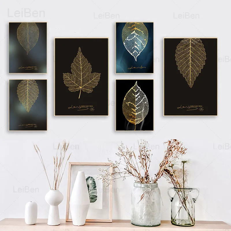 Nordic Plant Gold Leaf Art Poster Abstract Canvas Painting and Print On The Wall Modern Creative Living Room Decoration Painting
Nordic Plant Gold Leaf Art Poster Abstract Canvas Painting and Print On The Wall Modern Creative Living Room Decoration Painting