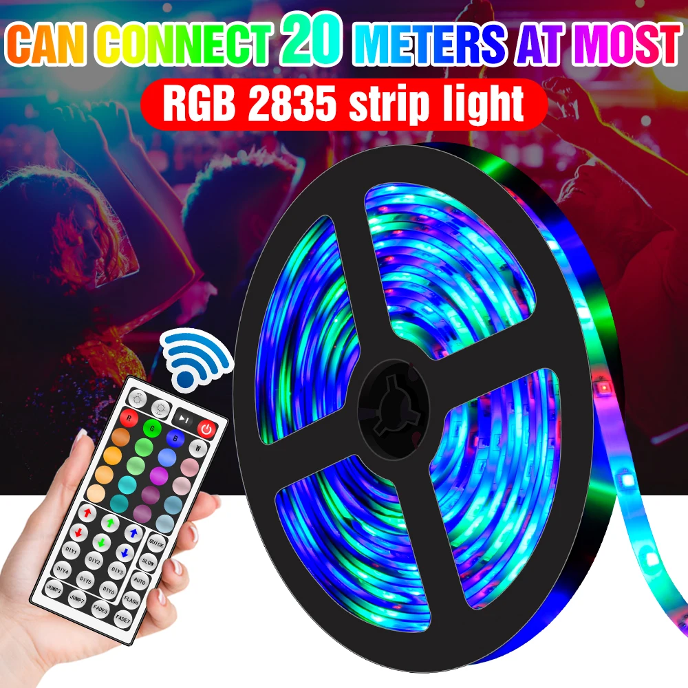 2835 Ribbon LED Light Strip RGB Lamp Tape DC12V Flexible Colorful Lights 5M 10M 15M 20M TV BackLight LED Bedroom Wall Decoration
2835 Ribbon LED Light Strip RGB Lamp Tape DC12V Flexible Colorful Lights 5M 10M 15M 20M TV BackLight LED Bedroom Wall Decoration