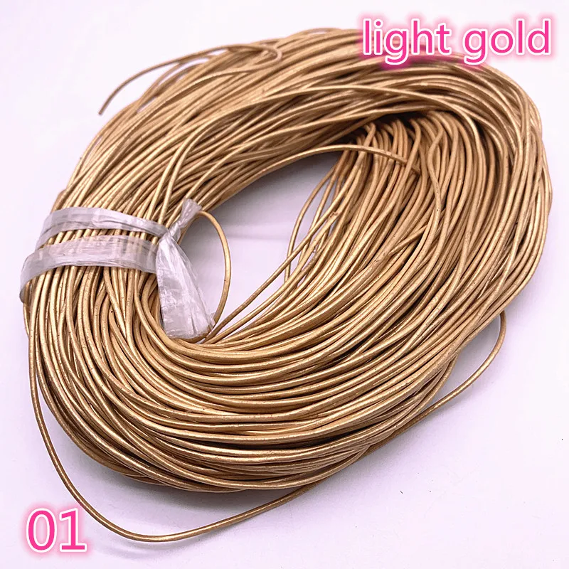 5yards 1.5mm Genuine Cow Leather Round Cord String Necklace Rope For Jewelry Making DIY Bracelet Retro Crafts Findings | Дом и сад