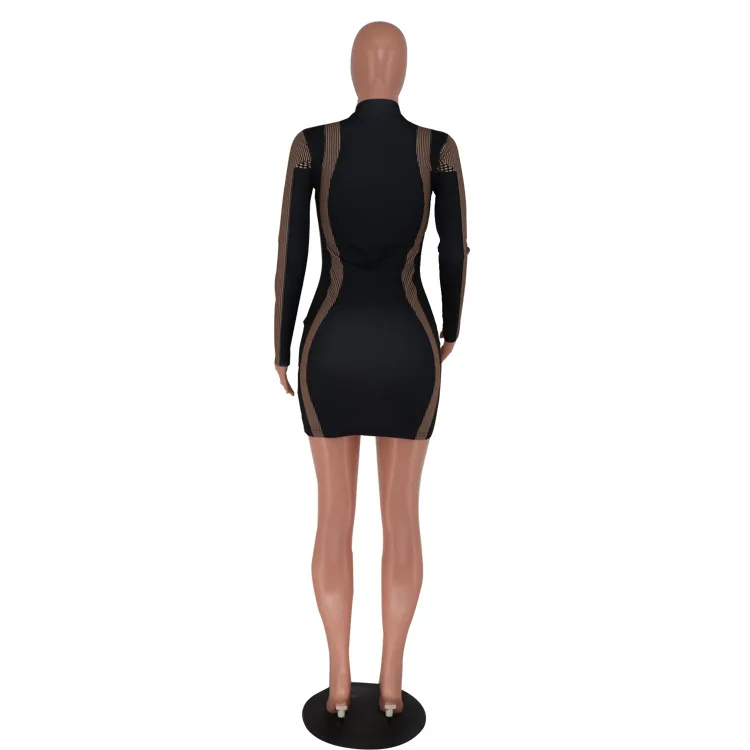 Patchwork Striped Dress Long Sleeve Pullover O-neck High Waist Slim Sexy Short Summer Dress Mini Black Bodycon Dresses Clubwears
Patchwork Striped Dress Long Sleeve Pullover O-neck High Waist Slim Sexy Short Summer Dress Mini Black Bodycon Dresses Clubwears