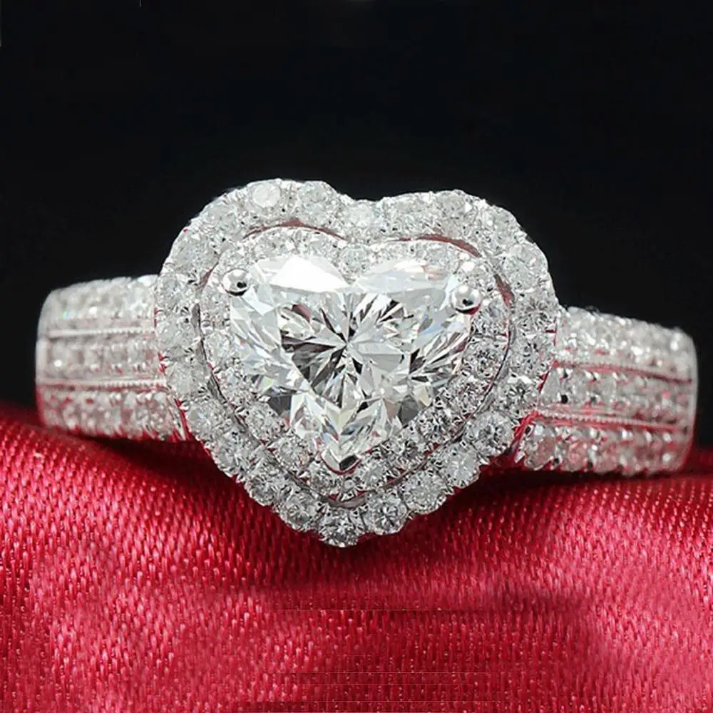 Fashion Women Love Heart Shape Silver Color Ring Luxury Shinning Rhinestone Elegant Wedding Party Band Charm Jewelry Size 6-10
Fashion Women Love Heart Shape Silver Color Ring Luxury Shinning Rhinestone Elegant Wedding Party Band Charm Jewelry Size 6-10