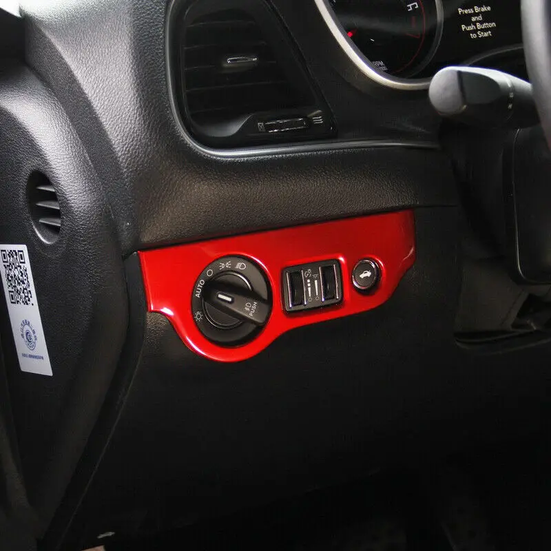 Car Headlight Switch On/Off Button Decoration Red Cover Trim Sticker ABS For Dodge Challenger Charger Interior Accessories
Car Headlight Switch On/Off Button Decoration Red Cover Trim Sticker ABS For Dodge Challenger Charger Interior Accessories
