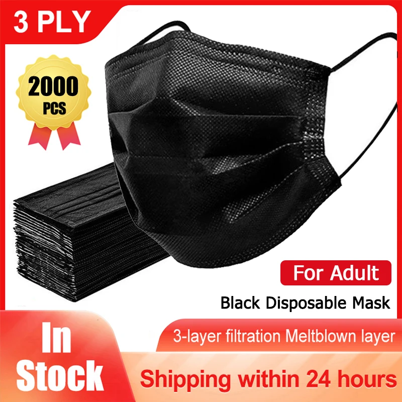 Disposable Black Medical Mask 3 Layer Surgical Masks Mouth Mask Dust Filter Safety Anti-pollution Mask Face Masks Non-woven Mask
Disposable Black Medical Mask 3 Layer Surgical Masks Mouth Mask Dust Filter Safety Anti-pollution Mask Face Masks Non-woven Mask