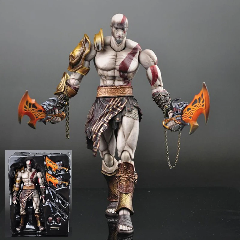 

23cm NECA God of War Demigod Kratos Ghost of Sparta Play Arts Face-lifting PVC Action Figure Collectible Model Toy