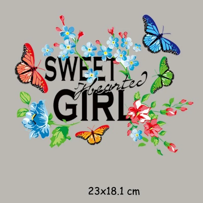 23x18.1cm Colorful Butterfly Flower Iron On Patches For DIY Heat Transfer Clothes T-Shirt Thermal Stickers Decoration Printing
23x18.1cm Colorful Butterfly Flower Iron On Patches For DIY Heat Transfer Clothes T-Shirt Thermal Stickers Decoration Printing