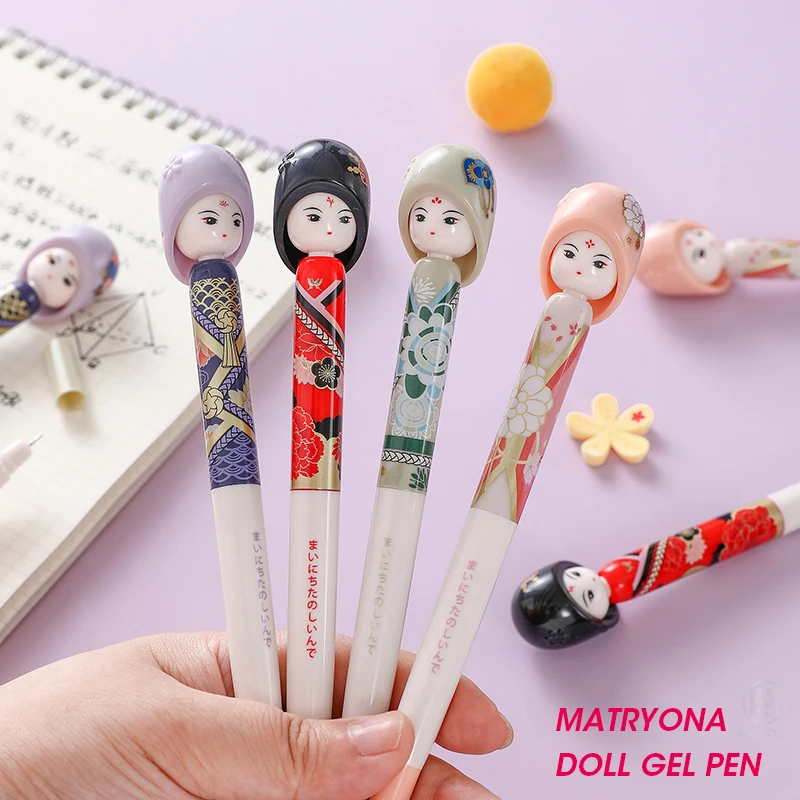 ANDSTAL Kawaii Black Ink Matryona DOLL Gel Pen 4pcs/lot 0.5mm Gelpen School Supplies For Student Stationery
ANDSTAL Kawaii Black Ink Matryona DOLL Gel Pen 4pcs/lot 0.5mm Gelpen School Supplies For Student Stationery