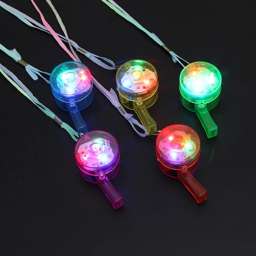 Children's Toys Flashing Whistle Colorful Lanyard LED Light Up Fun In The Dark Party Rave Glow Party Favors Kids Electronic Toys
Children's Toys Flashing Whistle Colorful Lanyard LED Light Up Fun In The Dark Party Rave Glow Party Favors Kids Electronic Toys