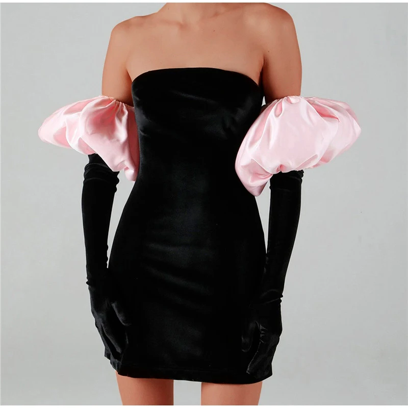 Pink Bowknot Women Party Dress Sexy Elegant Bodycon Female Strapless Shoulder Mini Tight Dress Short Tube Top Puff Sleeve Dress
Pink Bowknot Women Party Dress Sexy Elegant Bodycon Female Strapless Shoulder Mini Tight Dress Short Tube Top Puff Sleeve Dress