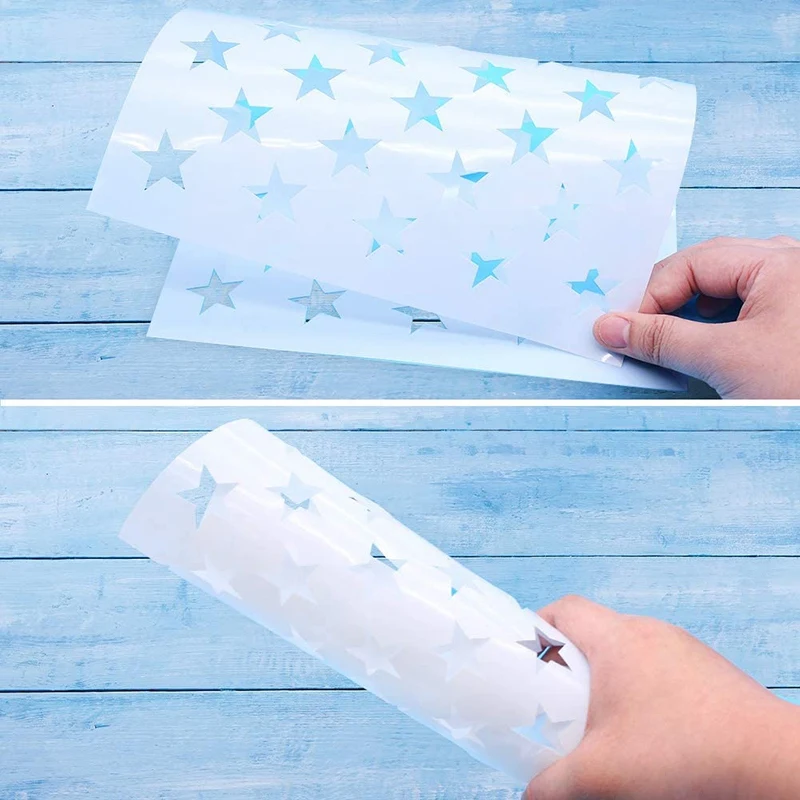 7Pcs Plastic Stencil Template 3 Sizes American Flag 13/50 Star Stencil Template for DIY Drawing Painting Craft Projects
7Pcs Plastic Stencil Template 3 Sizes American Flag 13/50 Star Stencil Template for DIY Drawing Painting Craft Projects