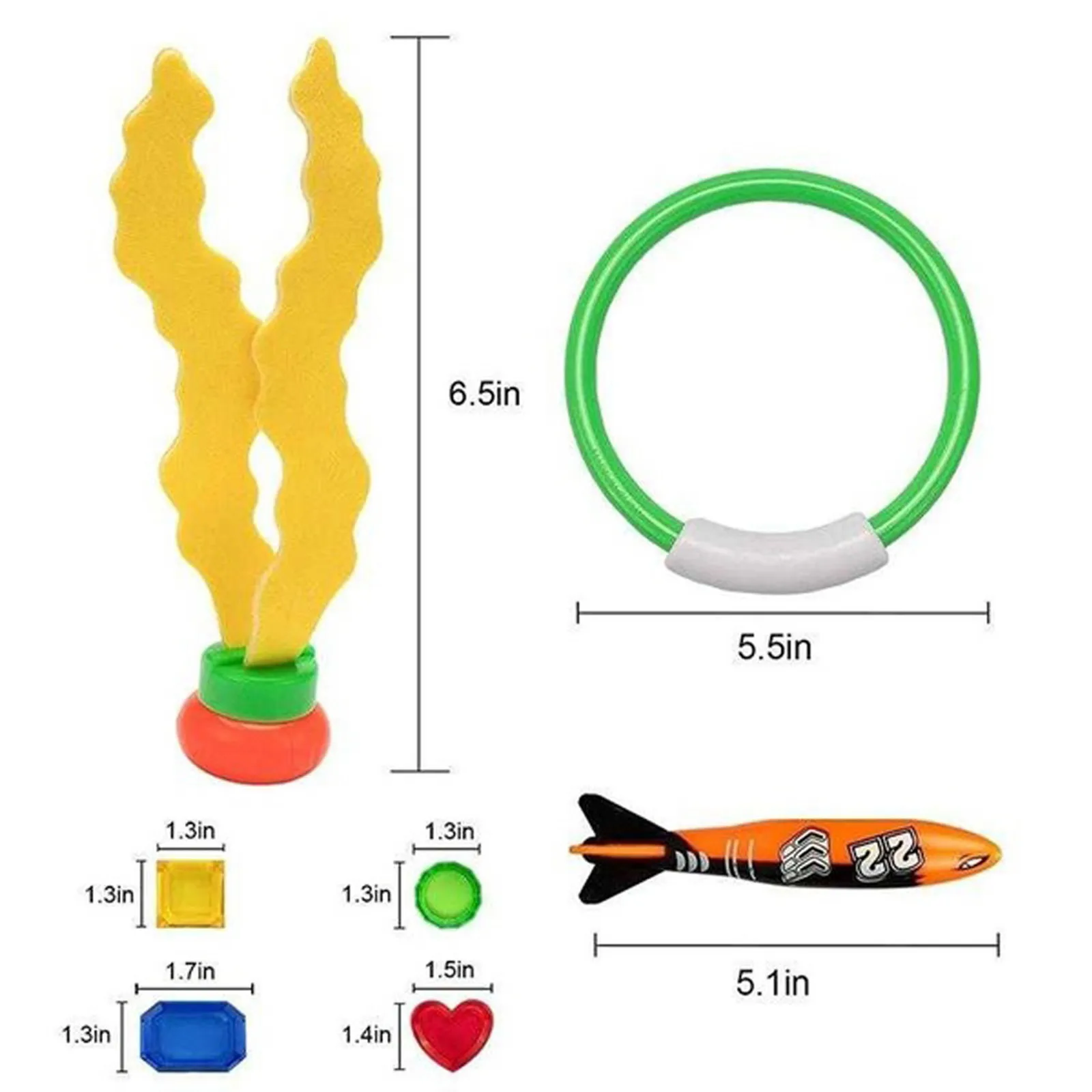 19 Pcs Diving Game Toys Set Rings Dive Underwater Funny Swimming Pool Gift For Kids Child Summer Throwing Toy Pool Accessories
19 Pcs Diving Game Toys Set Rings Dive Underwater Funny Swimming Pool Gift For Kids Child Summer Throwing Toy Pool Accessories