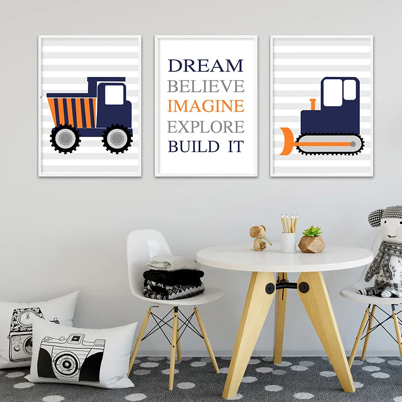 Cartoon Truck Excavator Car Nursery Child Poster Print Wall Art Canvas Painting Nordic Kid Baby Boy Bedroom Decoration Picture
Cartoon Truck Excavator Car Nursery Child Poster Print Wall Art Canvas Painting Nordic Kid Baby Boy Bedroom Decoration Picture