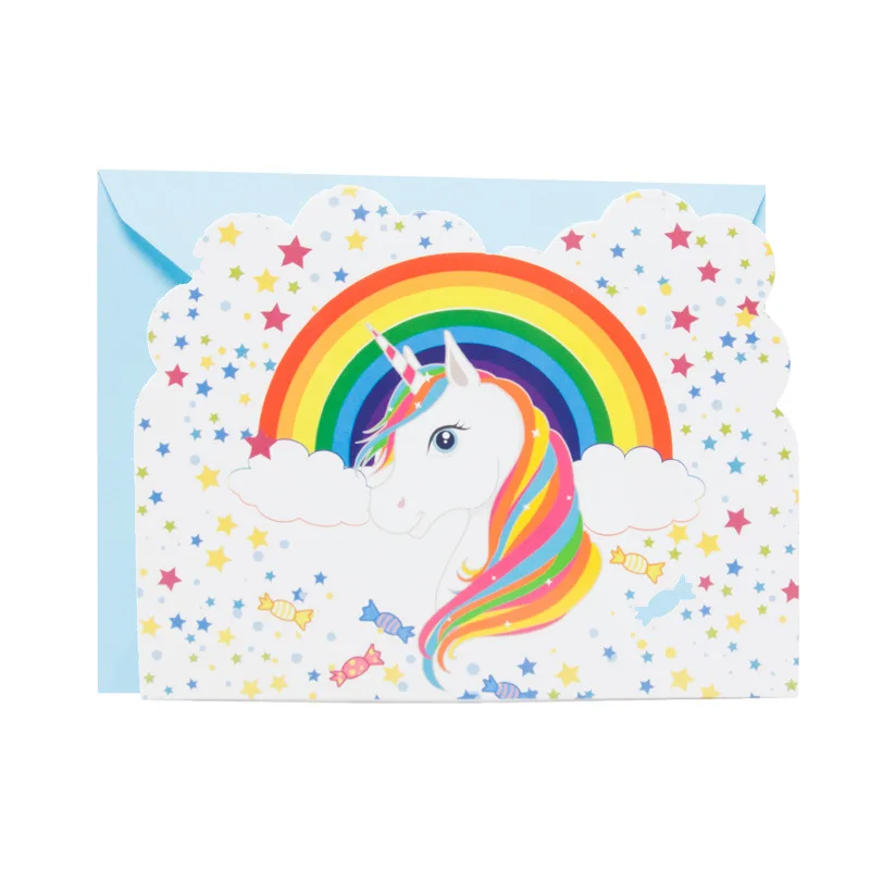 10pcs/lot Unicorn Invitation Wedding Cards Thank You Gift Card Christmas Anniversaire Valentines Day Birthday Greeting
10pcs/lot Unicorn Invitation Wedding Cards Thank You Gift Card Christmas Anniversaire Valentines Day Birthday Greeting