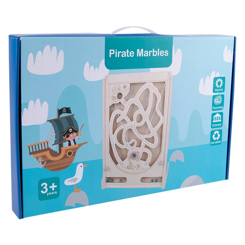 Wooden Pirate Marbles Balance Puzzle Educational Toy Montessori for Kids Birthday Gifts Interactive Training 
Wooden Pirate Marbles Balance Puzzle Educational Toy Montessori for Kids Birthday Gifts Interactive Training