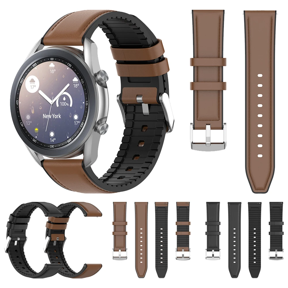 Ремешок кожаный силиконовый для Samsung Galaxy Watch 3 Watch 3 45 мм 41 мм, браслет для наручных часов Gear S3/Active 2/Galaxy 46 мм
Ремешок кожаный силиконовый для Samsung Galaxy Watch 3 Watch 3 45 мм 41 мм, браслет для наручных часов Gear S3/Active 2/Galaxy 46 мм