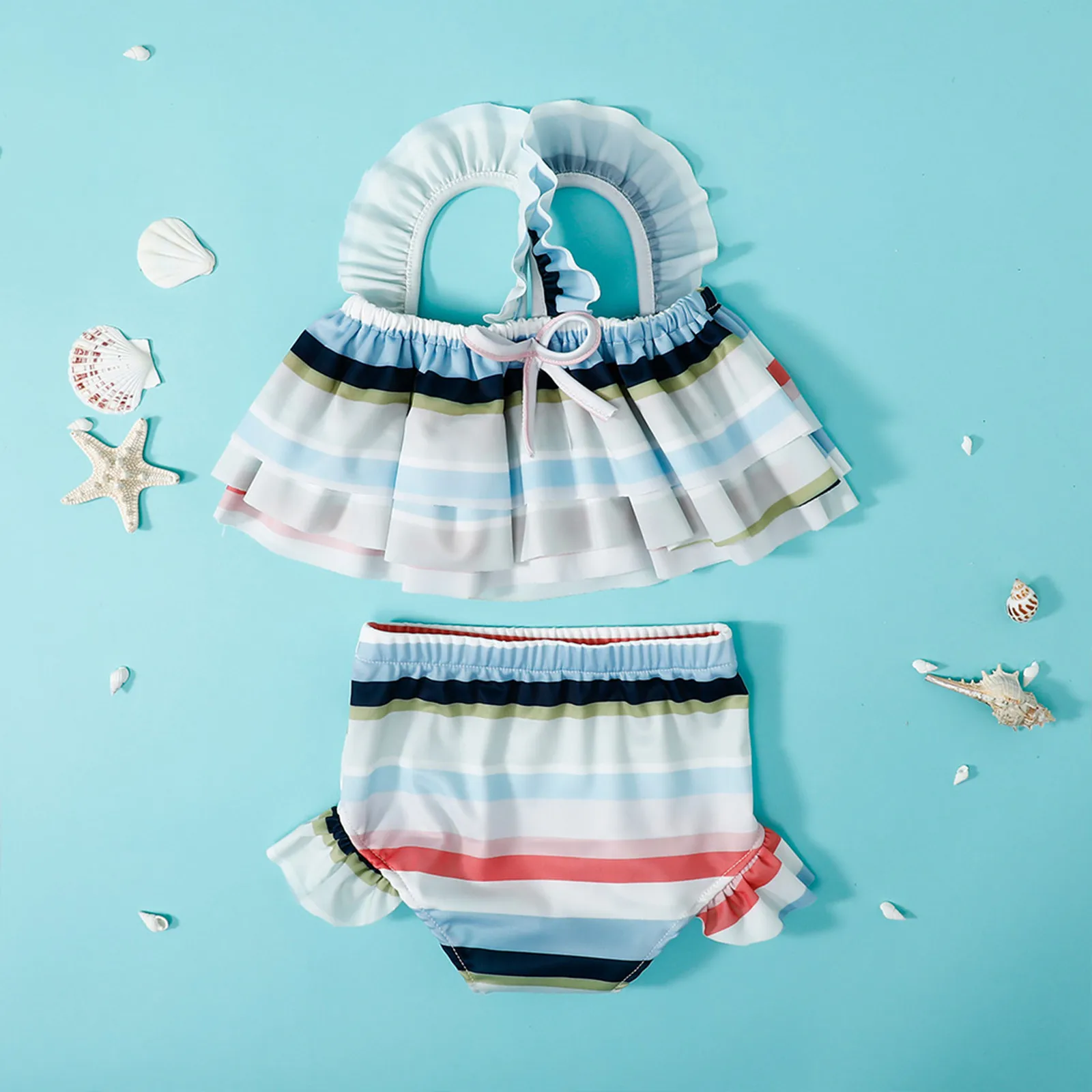 Summer Toddler Kid Baby Girl Vest Ruffle Fashion Print Swimwear+swimming Trunks Two-piece Set Baby Swimwear For Girls
Summer Toddler Kid Baby Girl Vest Ruffle Fashion Print Swimwear+swimming Trunks Two-piece Set Baby Swimwear For Girls