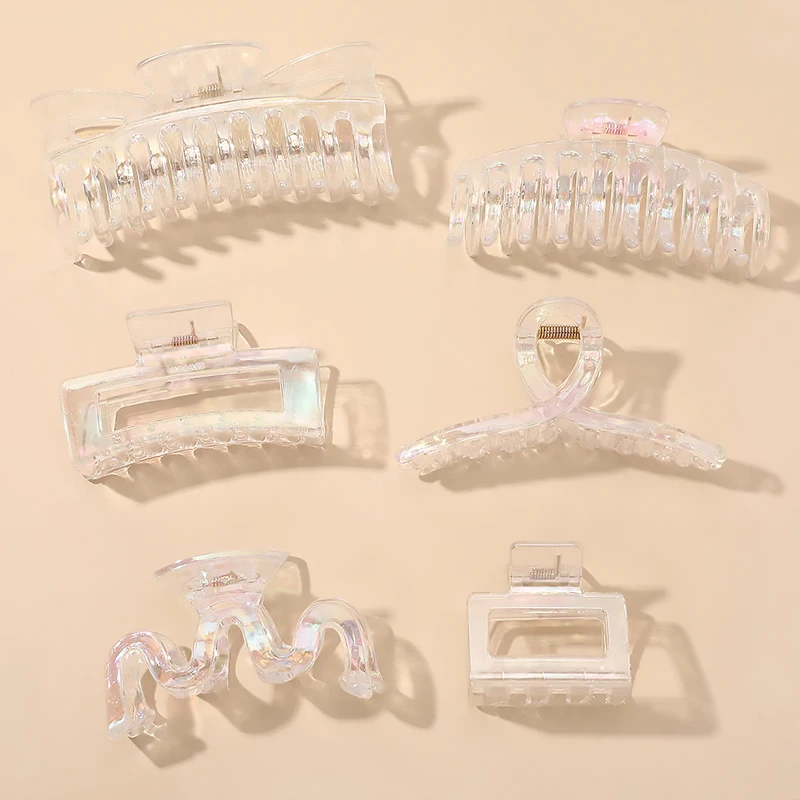 2021 New Claw Clip For Women Tough Colorful Plastic Hair Claw Large Size Hair Clamps Claw Clip Crab Hair Accessories Gift
2021 New Claw Clip For Women Tough Colorful Plastic Hair Claw Large Size Hair Clamps Claw Clip Crab Hair Accessories Gift