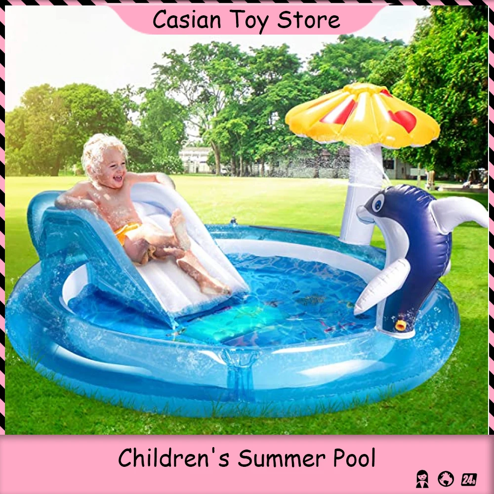 Kid Large Inflated Swimming Pool Dolphin Sprinkler Pools Can Accommodate Four Child with Slide Outdoor Toys for Children
Kid Large Inflated Swimming Pool Dolphin Sprinkler Pools Can Accommodate Four Child with Slide Outdoor Toys for Children