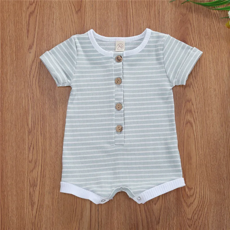 Newborn Baby Clothes Baby Boys Girls Bodysuits Button Design Summer Romper Striped Short Sleeve Bodysuits Casual Kids Clothing
Newborn Baby Clothes Baby Boys Girls Bodysuits Button Design Summer Romper Striped Short Sleeve Bodysuits Casual Kids Clothing