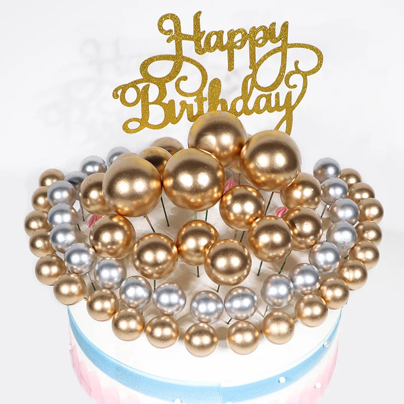 Ball topper Gold silver topper balls for Wedding Birthday Party Cake topper dragon ball Cupcake balls Decoration
Ball topper Gold silver topper balls for Wedding Birthday Party Cake topper dragon ball Cupcake balls Decoration