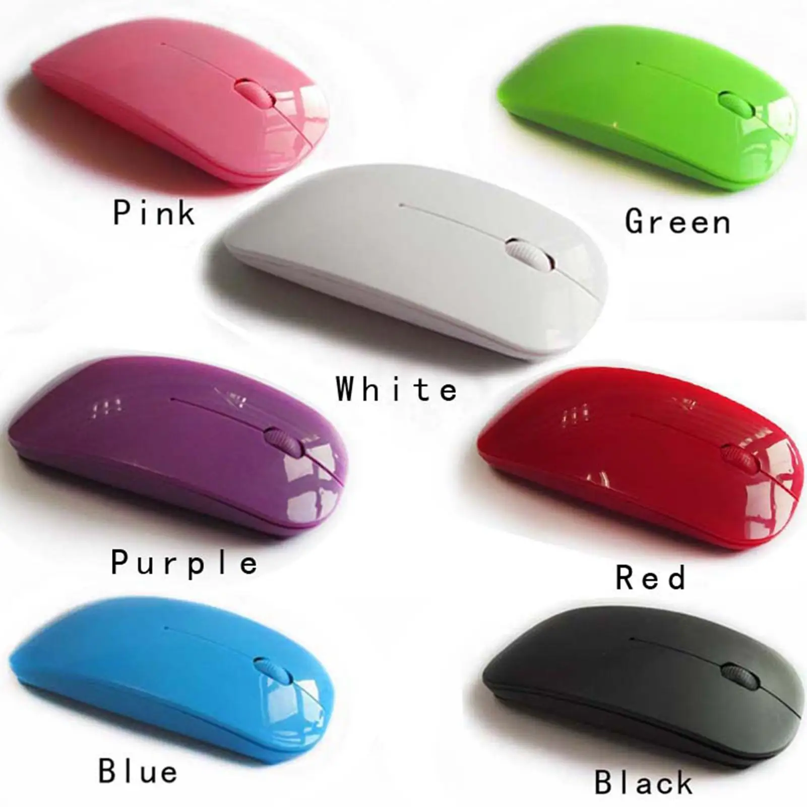 Ultra Thin USB Optical Wireless Mouse 2.4G Receiver Slim Mouse Cordless Computer PC Laptop Desktop 
Ultra Thin USB Optical Wireless Mouse 2.4G Receiver Slim Mouse Cordless Computer PC Laptop Desktop