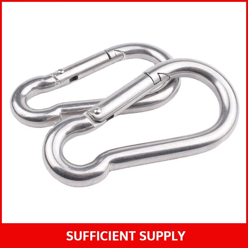 Silver Aluminum Spring Carabiner Snap Hook Keychain EDC Survival Outdoor Camping Tools Stainless Steel Climbing Fastener Safety
Silver Aluminum Spring Carabiner Snap Hook Keychain EDC Survival Outdoor Camping Tools Stainless Steel Climbing Fastener Safety