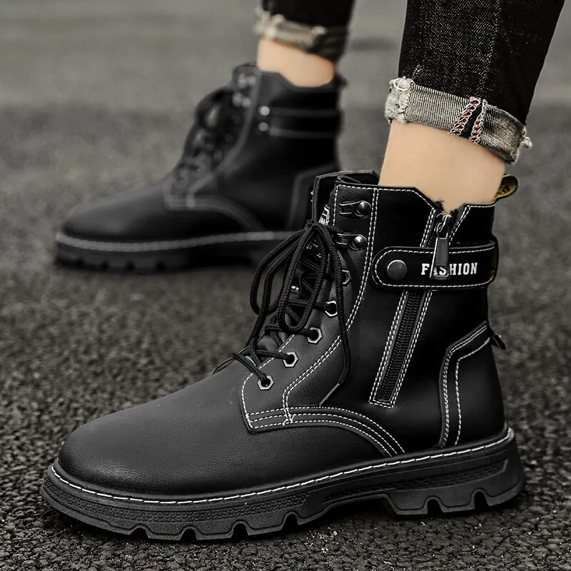 2021 autumn and winter fashion all-match young middle-aged black khaki thick-soled high-top Martin boots tooling boots
2021 autumn and winter fashion all-match young middle-aged black khaki thick-soled high-top Martin boots tooling boots