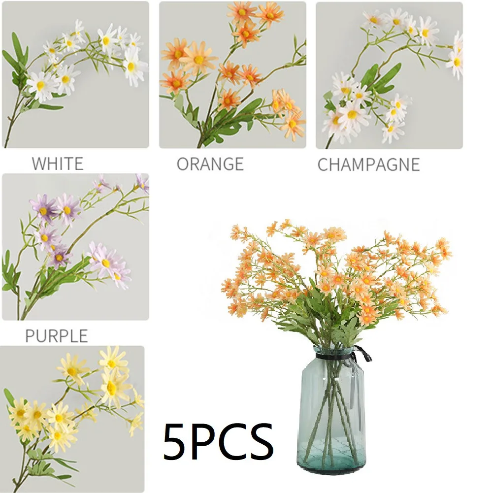 5 PCS 22.8" Length Artificial Daisy Flowers Fake Plants Outdoor Home Wedding Decorating High Quality
5 PCS 22.8" Length Artificial Daisy Flowers Fake Plants Outdoor Home Wedding Decorating High Quality