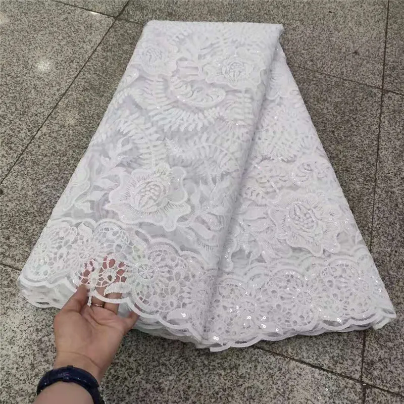 White Nigerian Lace Fabric Nigerian Lace Fabric African Lace Fabric 2021 High Quality Lace Fabric 5 Yards For Party Dress
White Nigerian Lace Fabric Nigerian Lace Fabric African Lace Fabric 2021 High Quality Lace Fabric 5 Yards For Party Dress