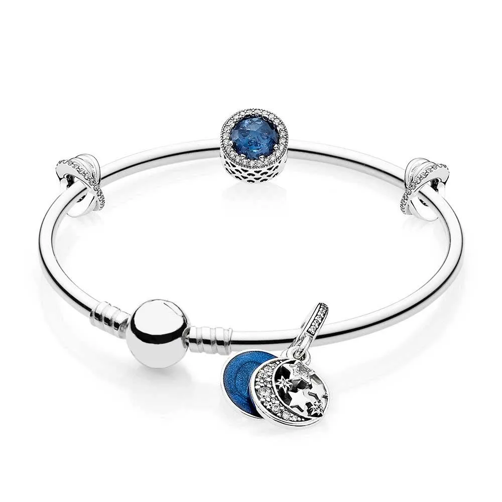 NEW 925 Sterling silver Vintage Galaxy Bangle Gift Set Clear CZ fit DIY Original charm Bracelets jewelry A set of prices
NEW 925 Sterling silver Vintage Galaxy Bangle Gift Set Clear CZ fit DIY Original charm Bracelets jewelry A set of prices