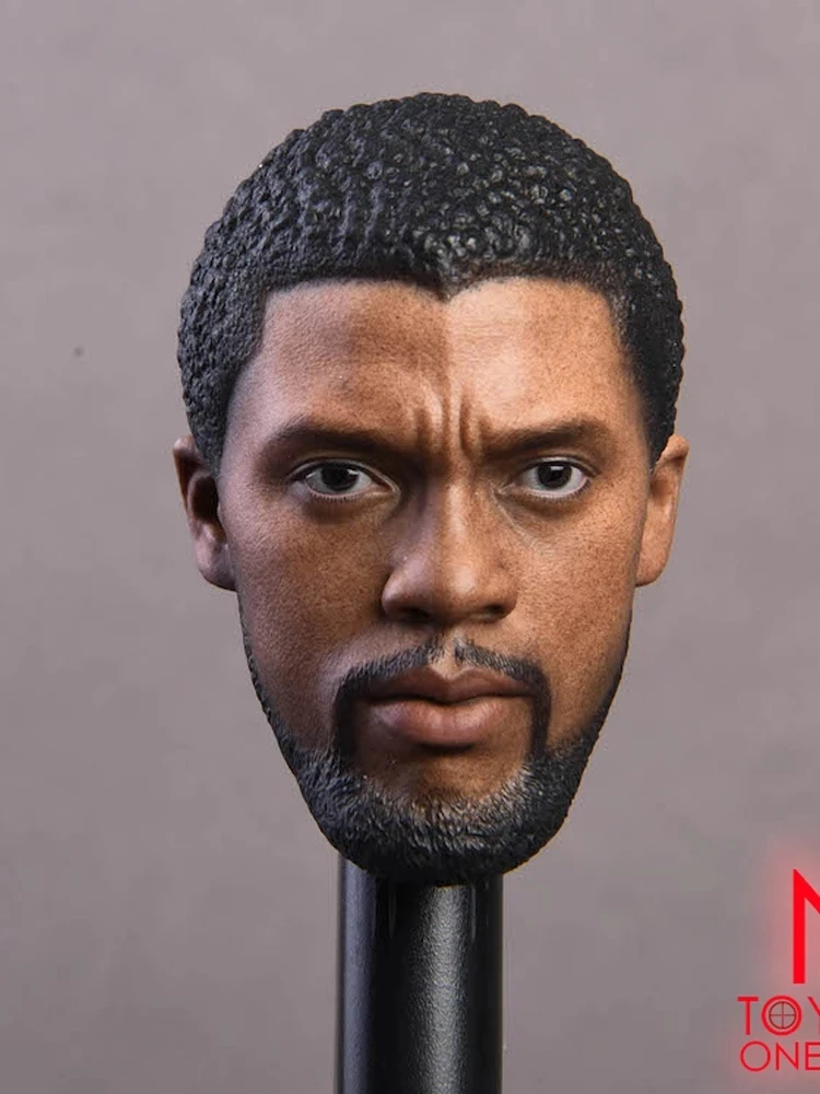 1/6 Scale Black Panthers Head Sculpt 2.0 NR15 Black Skin Male Head Carving with Beard Model for 12'' Action Figure Body
1/6 Scale Black Panthers Head Sculpt 2.0 NR15 Black Skin Male Head Carving with Beard Model for 12'' Action Figure Body