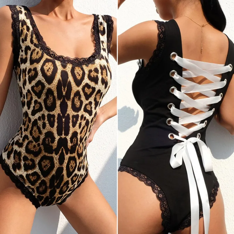 Women Sexy Leopard Print Jumpsuits U Collar Sleeveless Strap Loose Drawstring Playsuit Romper Underwear W
Women Sexy Leopard Print Jumpsuits U Collar Sleeveless Strap Loose Drawstring Playsuit Romper Underwear W
