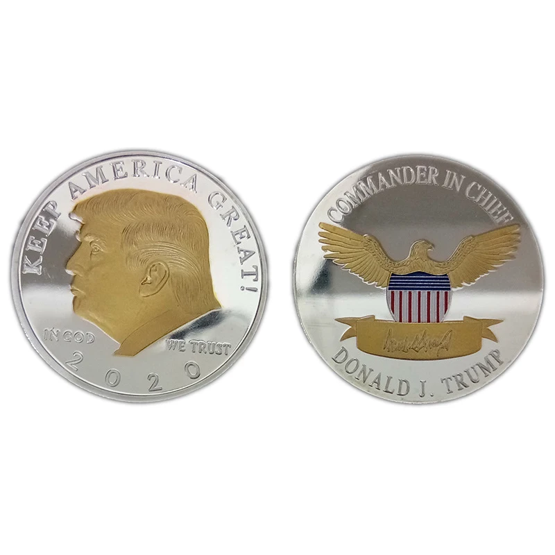 2020 Two-color Painted Commemorative Coin US Donald Trump Keep America Great " IN GOD WE TRUST " Collectible Coins
2020 Two-color Painted Commemorative Coin US Donald Trump Keep America Great " IN GOD WE TRUST " Collectible Coins