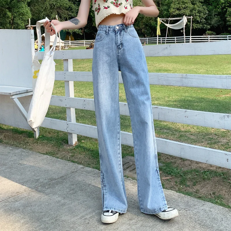 Jeans Women's Straight Loose Student Korean Style Thin High Waist Petite Slimming Wide Leg Pants
Jeans Women's Straight Loose Student Korean Style Thin High Waist Petite Slimming Wide Leg Pants