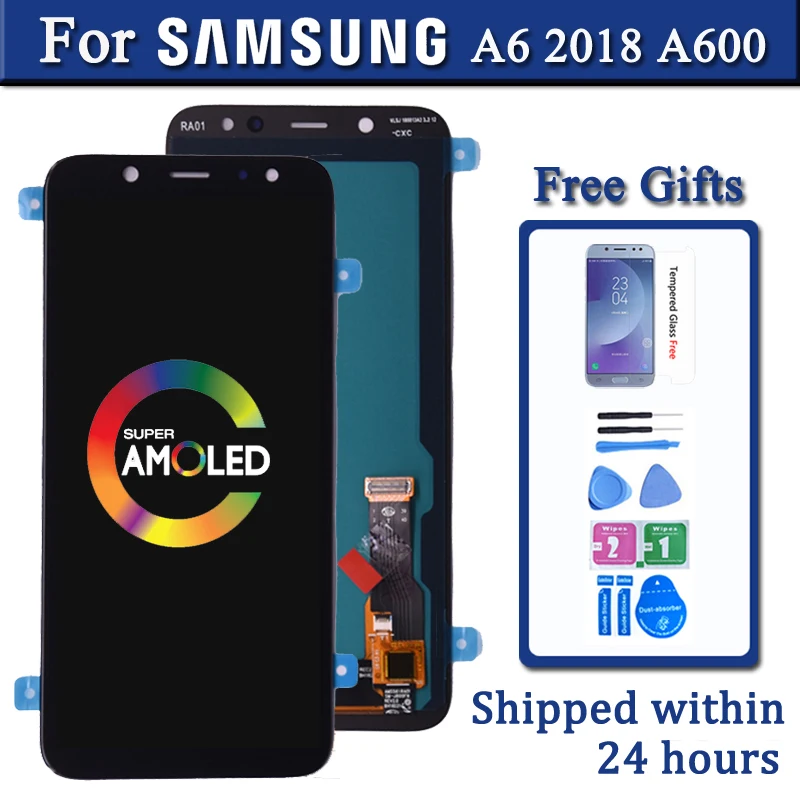 ЖК-дисплей Super AMOLED с сенсорным экраном и дигитайзером в сборе для SAMSUNG Galaxy A6 2018, A600, A600F, A600FN
ЖК-дисплей Super AMOLED с сенсорным экраном и дигитайзером в сборе для SAMSUNG Galaxy A6 2018, A600, A600F, A600FN