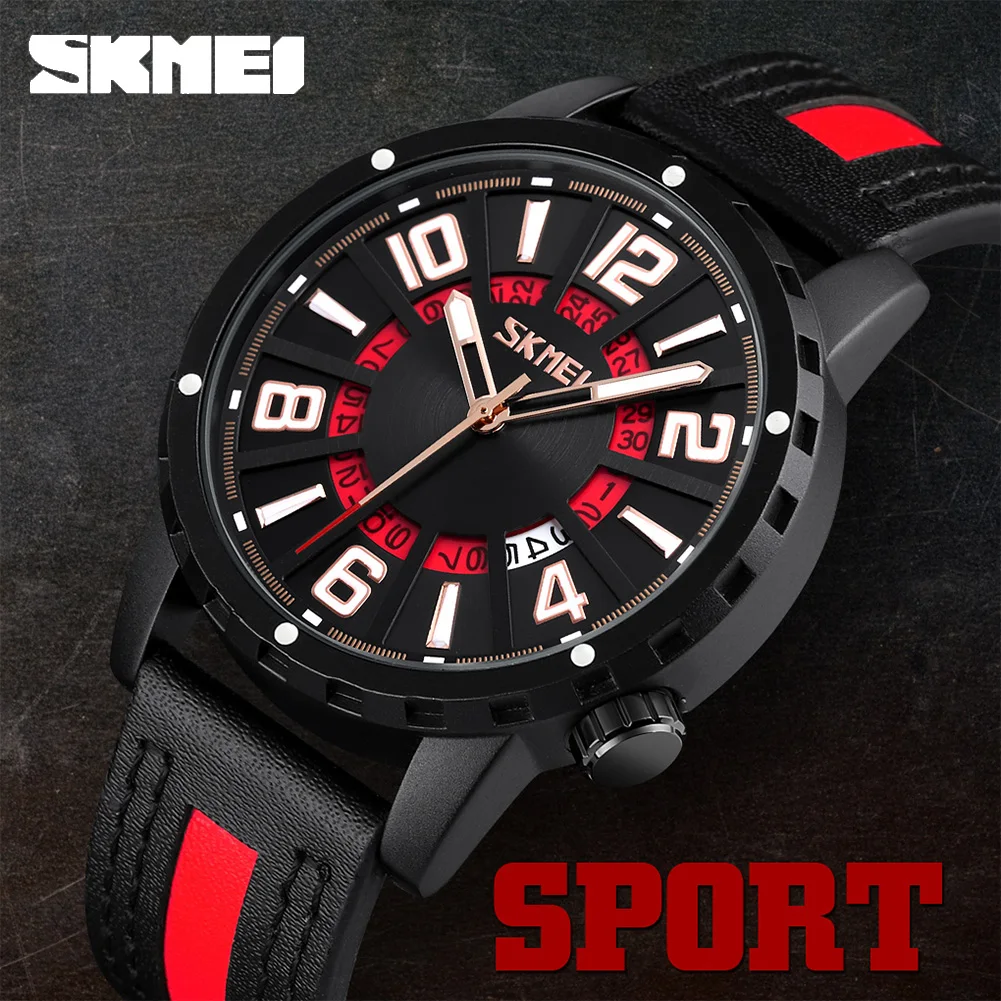 SKMEI Sport Men Quartz Watch Fashion Dial 3Bar Waterproof Colorful Leather Strap Display Date Relogio Masculino Men Clock 9202
SKMEI Sport Men Quartz Watch Fashion Dial 3Bar Waterproof Colorful Leather Strap Display Date Relogio Masculino Men Clock 9202
