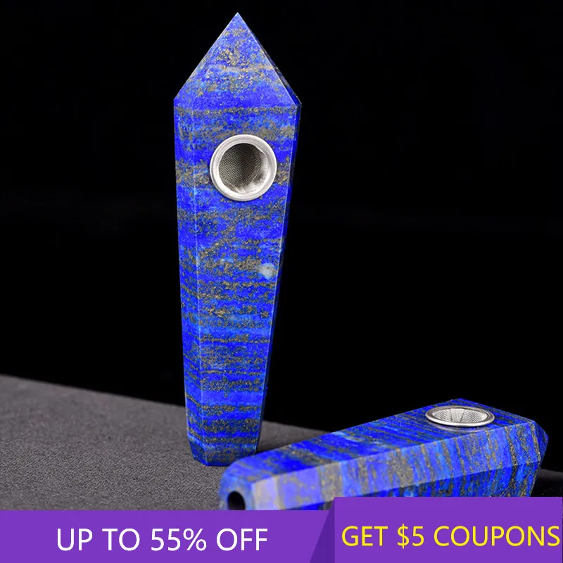 Natural Lapis Lazuli Quartz Gemstone Smoking Pipe Healing Crystal Point Wand Stone Obelisk Rock Tobacco Pipes W/ Carb Hole Gift
Natural Lapis Lazuli Quartz Gemstone Smoking Pipe Healing Crystal Point Wand Stone Obelisk Rock Tobacco Pipes W/ Carb Hole Gift