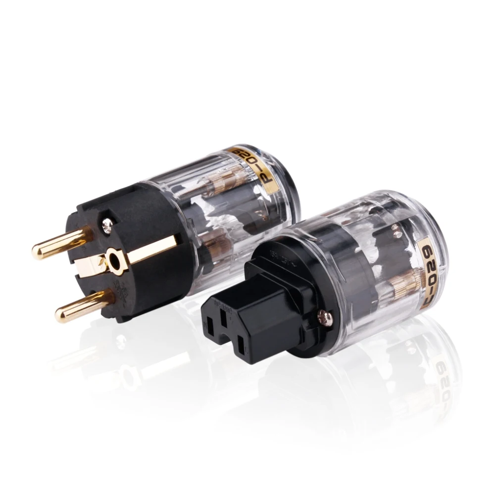 Oyaide P-029E + C-029 Schuko штепсельная вилка Hi-Fi IEC самодельный соединитель для аудио пара