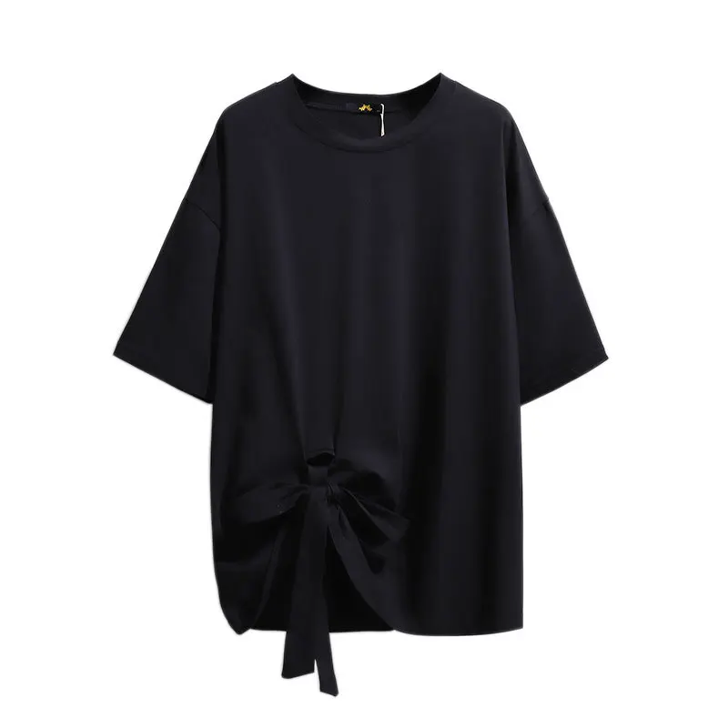 New 2021 Ladies Summer Plus Size Tops For Women Large Short Sleeve Loose Cotton Black Bow O-neck T-shirt 3XL 4XL 5XL 6XL 7XL
New 2021 Ladies Summer Plus Size Tops For Women Large Short Sleeve Loose Cotton Black Bow O-neck T-shirt 3XL 4XL 5XL 6XL 7XL