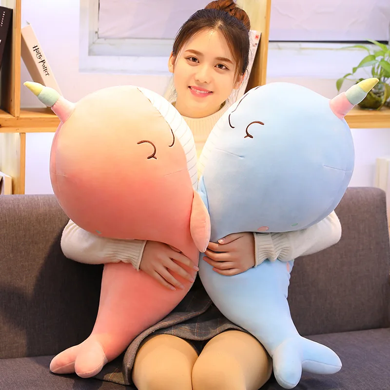 Creative One-horned Whale Doll Stuffed Animal Pillow Cute Dolphin Plush Doll Toy Baby Sleeping Pillow Cushion Children Girl Gift
Creative One-horned Whale Doll Stuffed Animal Pillow Cute Dolphin Plush Doll Toy Baby Sleeping Pillow Cushion Children Girl Gift