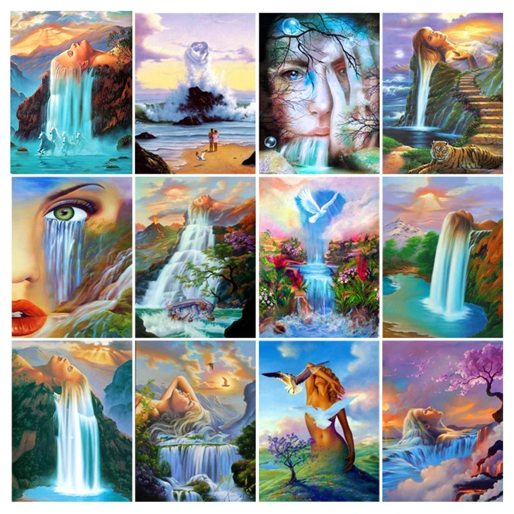 5D Diy Diamond Painting Cross Stitch "waterfall Mountain Woman" Home Decoration Full Rhinestones Inlay Diamond Embroidery
5D Diy Diamond Painting Cross Stitch "waterfall Mountain Woman" Home Decoration Full Rhinestones Inlay Diamond Embroidery
