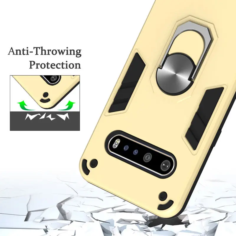For LG K31 K51 V60 Case Luxury Armor Silicone With Ring Car bracket shockproof Back Cover For LG K40 K50 K30 G8X Phone Cases
For LG K31 K51 V60 Case Luxury Armor Silicone With Ring Car bracket shockproof Back Cover For LG K40 K50 K30 G8X Phone Cases