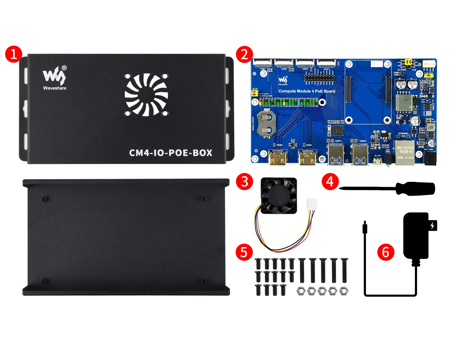Waveshare PoE Mini-Computer Based On Raspberry Pi Compute Module 4 (NOT Included), Metal Case, With Cooling Fan
Waveshare PoE Mini-Computer Based On Raspberry Pi Compute Module 4 (NOT Included), Metal Case, With Cooling Fan