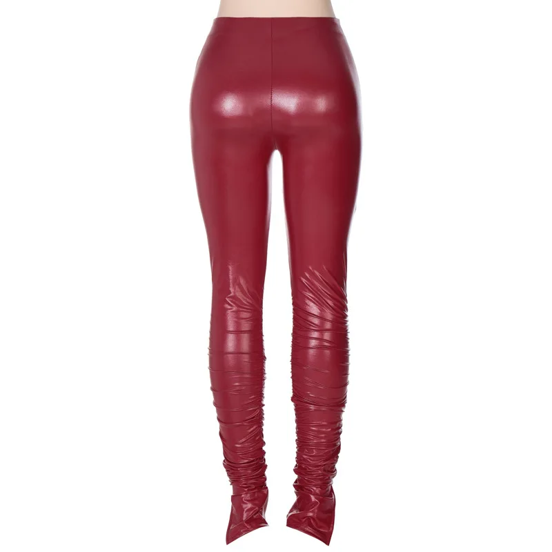 Pu Leather High Waist Stacked Pants Autumn Winter Women Fashion Streetwear Outfits Club Trousers Autumn Fall Clothes Streetwear
Pu Leather High Waist Stacked Pants Autumn Winter Women Fashion Streetwear Outfits Club Trousers Autumn Fall Clothes Streetwear
