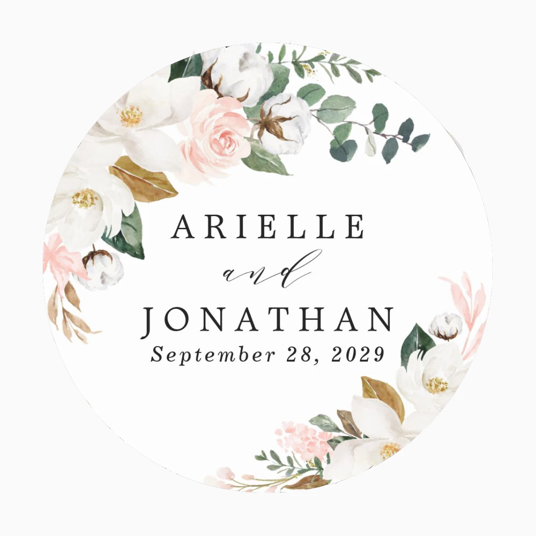 Румяна розово-золотистая и белая, Цветочная Магнолия, свадебные подарки, классическая круглая наклейка, украшения ручной работы, товары для... 
Румяна розово-золотистая и белая, Цветочная Магнолия, свадебные подарки, классическая круглая наклейка, украшения ручной работы, товары для...